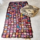 Vintage moroccan azilal rug handmade wool beni ourain carpet berber 8.8 / 3,3 ft