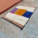 Tapis beni ouarain marocain fait main en laine naturelle, tapis berbère marocain 250/160 cm