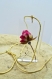Collier en or la belle et la bête rose et fleurs séchées