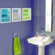 3 affiches enfant citation, règles de la salle de bain, humour, message