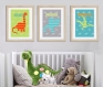 3 affiches dinosaure, poster enfant, 20 x 30 cm décoration de chambre de garçon