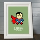 3 affiches captain america, superman, iron man, super heros, poster, décoration enfant, chambre garçon