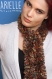 Echarpe femme en laine acrylique - orange / brun / marron / bronze