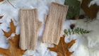 Mitaine en laine acrylique beige adolescent et adulte petites mains