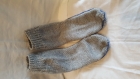 Chaussons en laine polyester grise avec fil brillant gris, semelle de couleur grise t38/39