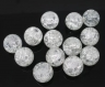 5 perles de verre rondes  12 mm pour scrapbooking, brads, embellissement, cadeau, décoration, décor, die cut