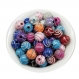 10 perles abs multicolores 8 mm  pour scrapbooking, brads, embellissement, cadeau, décoration, décor, die cut