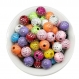 10 perles abs multicolores 8 mm  pour scrapbooking, brads, embellissement, cadeau, décoration, décor, die cut