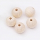 5 perles en bois naturel 12 x 13 mm  pour scrapbooking, brads, embellissement, cadeau, décoration, décor, die cut