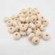 5 perles en bois naturel 10 x 14 mm  pour scrapbooking, brads, embellissement, cadeau, décoration, décor, die cut