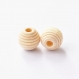 5 perles en bois naturel 12 x 13 mm  pour scrapbooking, brads, embellissement, cadeau, décoration, décor, die cut