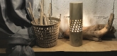 Lampe artisanale en bois