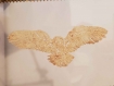 Chouette kirigami papier découpé cadre doré