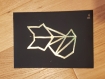 Renard origami doré