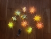 Guirlande étoiles en papier 10 led multicolore