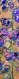 Longue écharpe en mousseline de soie - motif stylisé delphinium