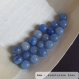 Perle - aventurine bleu - 40 perles 6mm