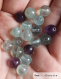 Perle - fluorite - 40 perles 8mm