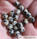 Perle - jaspe dalmatien - 10 perles 6mm