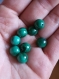 Perle - malachite - 40 perles 6mm