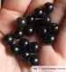 Perle - obsidienne noire- 10 perles 8mm
