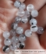 Perle - quartz tourmaline - 40 perles 6mm