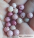 Perle - rhodochrosite - 40 perles 6mm