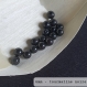 Perle - tourmaline noire  - 10 perles 6mm