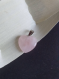 Pendentif cœur  - quartz rose