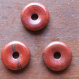 Pendentif donuts - jaspe rouge