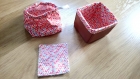 Coton lingette carré lavable femme fête mères - coton démaquillant réutilisable - boite de rangement/panier - pochon de transport