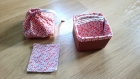 Coton lingette carré ou rond lavable femme fête mères - coton démaquillant réutilisable - boite de rangement/panier - pochon de transport