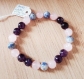 Bracelet perles pierres minérales naturelles lithothérapie 8mm anti-stress sodalite quartz rose améthyste bijou artisanal fait main