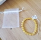 Bracelet perles pierres minérales naturelles lithothérapie 8mm citrine sérénité, concentration, intelligence, joie bijou fait main