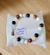 Bracelet perles pierres minérales naturelles 8mm lithothérapie howlite, aigue marine, lapis-lazuli, citrine et rhodonite fait main