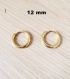 Boucles d'oreilles anneaux créoles acier inoxydable plaqué or ou argent femme et homme mixte 8mm, 12mm, 2 cm