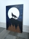 Tableau le loup au clair de lune