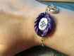 Bracelet brodé violet