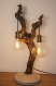 Lampe de table / lampe en bois / pied ciment / branche / vigne / cep /  ampoule edison / led / 1800k / Éclairage indirect chaud / design