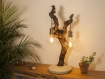 Lampe de table / lampe en bois / pied ciment / branche / vigne / cep /  ampoule edison / led / 1800k / Éclairage indirect chaud / design