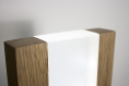 Lampe de table décorative / lampe en bois / chêne etbois exotique /  ruban led / Éclairage indirect / design minimaliste / résine dépolie