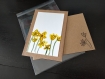 Carte aquarelle fleurs jaunes 