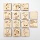 Memory en bois animaux de la ferme - 26 cartes - ecriture script - sac de rangement offert
