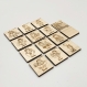 Memory en bois licorne - 26 cartes - ecriture cursive - sac de rangement offert