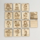 Memory en bois licorne - 26 cartes - ecriture cursive - sac de rangement offert