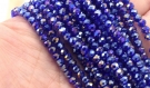 Perles  verre abaque électroplate blueviolet 4x3 mm lot de 100/200 perles / beads glass abacus electroplate blueviolet 4x3 mm