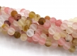 Perle tigerskin givré rondes ,  perles de verre Ø 6mm/8mm lot de 20/40 unités