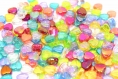 Lot de perles 'coeurs multicolores 8mm ab - lot de 50/100 unités