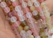Perle tigerskin givré rondes ,  perles de verre Ø 6mm/8mm lot de 20/40 unités