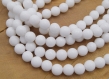 Perles jade blanc 6mm  pierre  ronde lot de 20/40/100 unités réf:a5000000